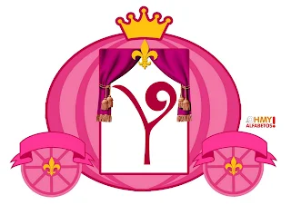 Abc in Princess Carriage. Letras en Carruaje de Princesa.