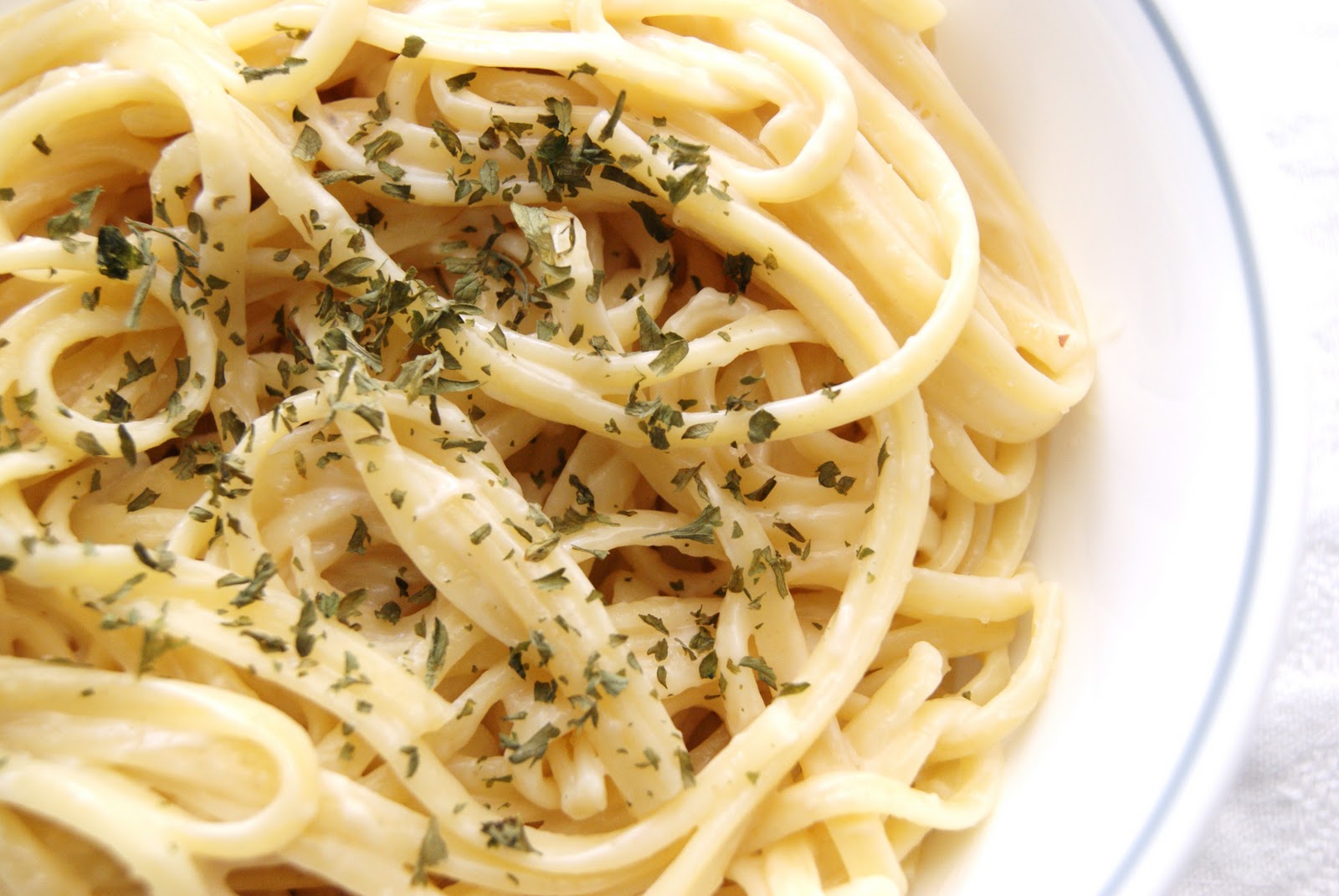 a dash of cinnamon Linguine Alfredo