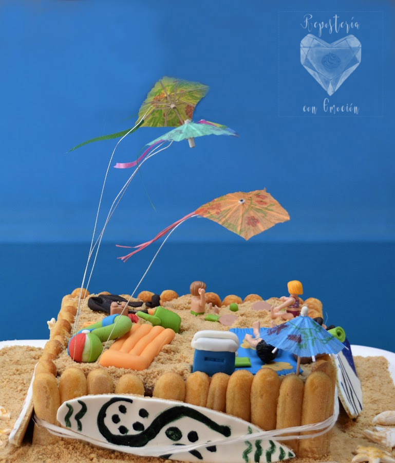 ¡VERANO! TARTA PLAYA O CHARLOTA A LOS DOS CHOCOLATES Repostería con