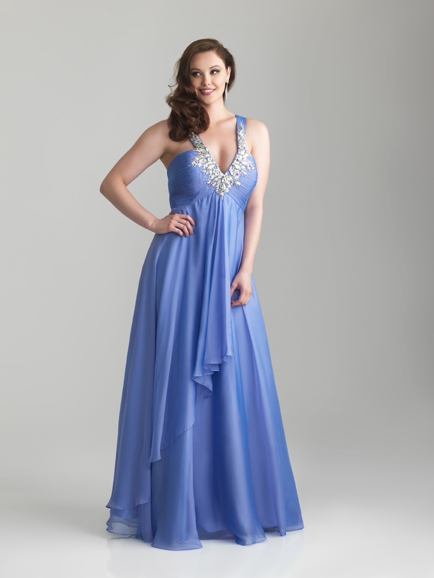 Plus Size Woman Allure Night Moves Modest Prom Plus Size Dresses