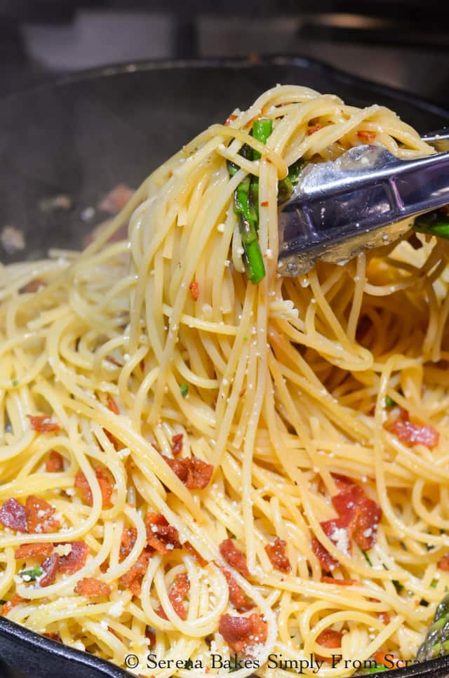 Bacon Asparagus Pasta Serena Bakes Simply From Scratch