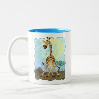 Animal Parade Giraffe Heads and Tails Mug