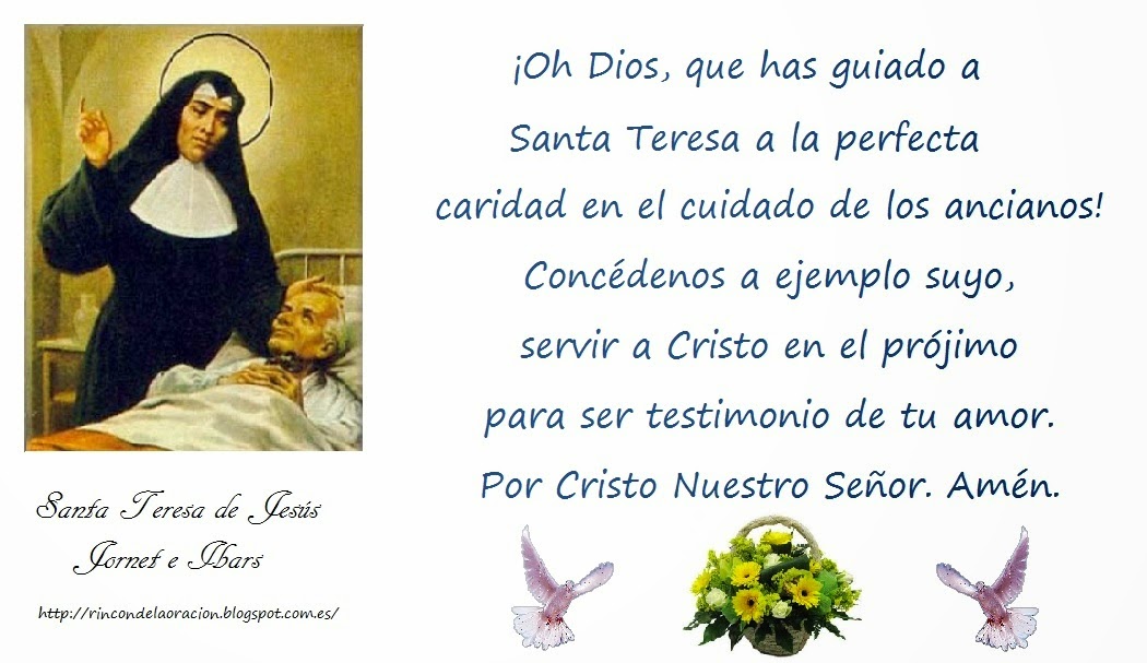 SANTOS Y VIDA: Santa Teresa de Jesús Jornet e Ibars
