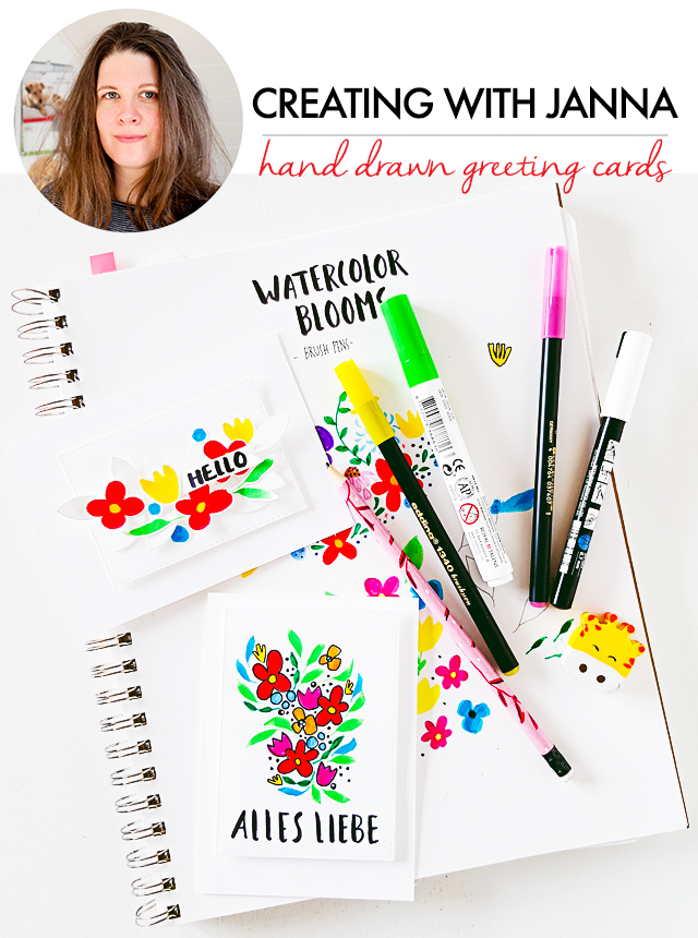 creating with janna- hand drawn greeting cards