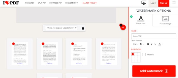 Cara Membuat Watermark di PDF Online Cara Membuat Watermark di PDF Online