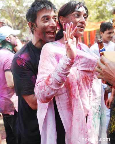 Holi celebration Hot TV actress