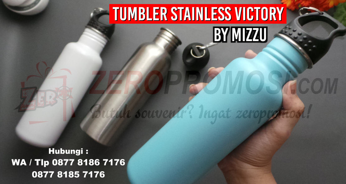 Tumbler Victory, Stainless Steel Tumbler, Tumbler Mizzu, Victory Tumbler, Tumbler Promosi, Botol Minum Mizzu, Botol Minum Victory