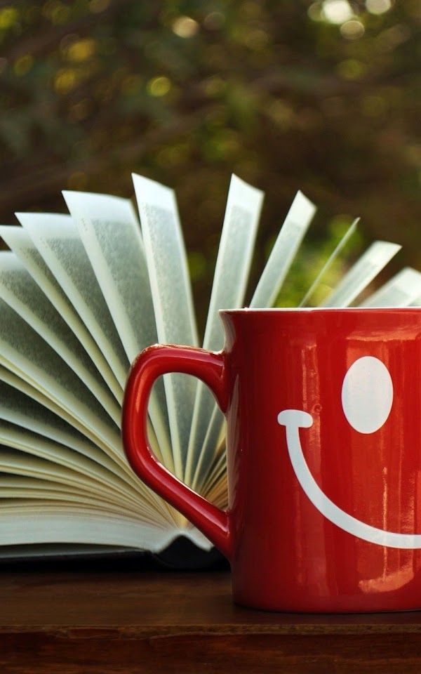 Open Book Red Smile Mug  Galaxy Note HD Wallpaper