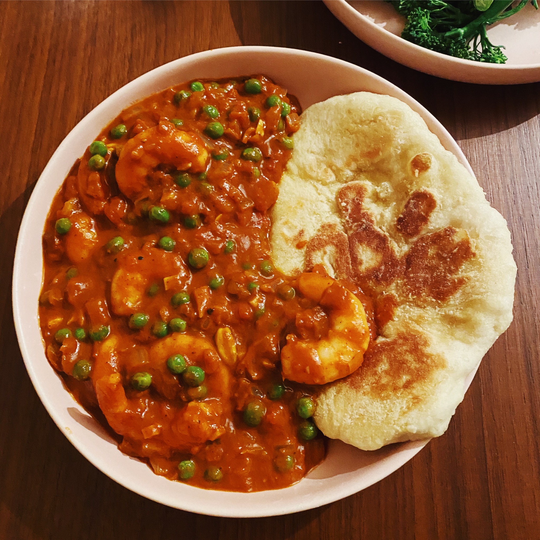 Stella's Wardrobe KING PRAWN MASALA CURRY WITH HOMEMADE NAAN