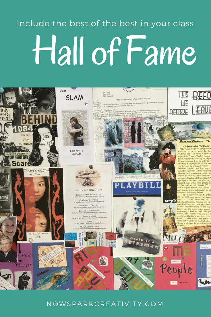 Creating a Classroom Hall of Fame Spark Creativity