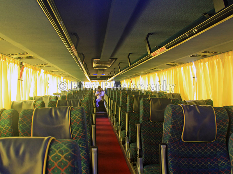 travelling gold class bus