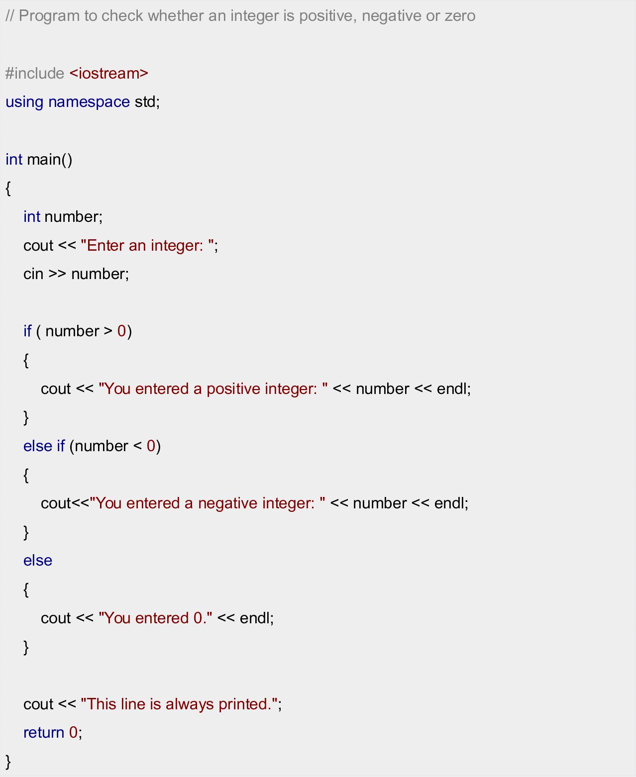 C++ Nested if....else ~ Concept of C++