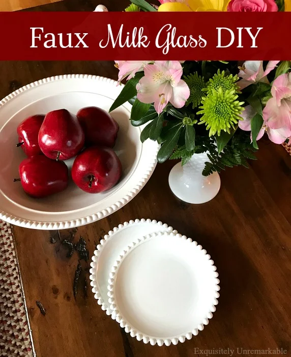 Faux Milk Glass DIY