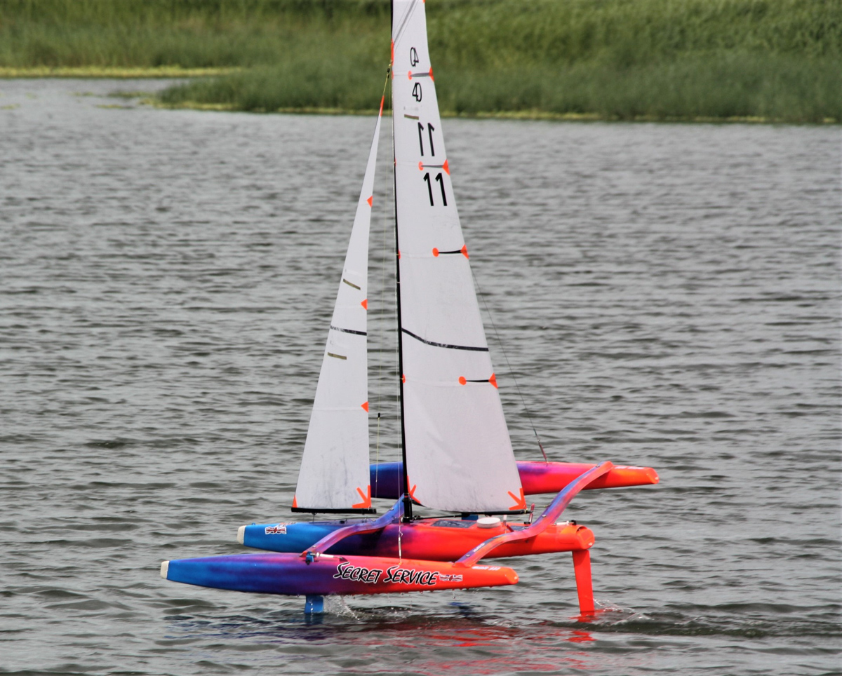 small foiling sailboat
