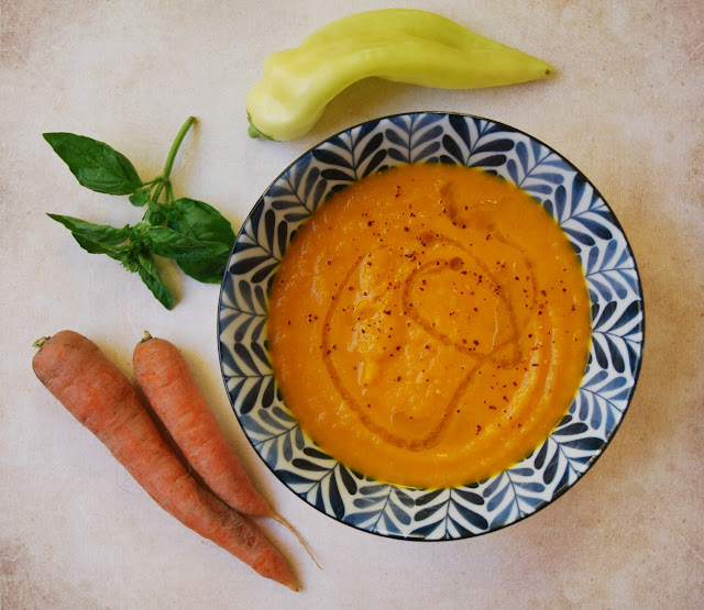 Gaspacho carottes-poivrons-orange