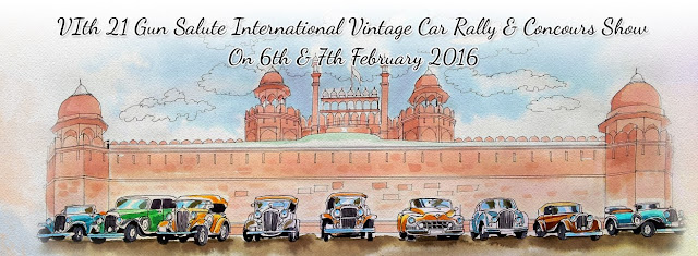  6th 21 Gun Salute International Vintage Car Rally and Concours Show in Noida