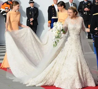 Princess Stephanie of Luxembourg wedding dress