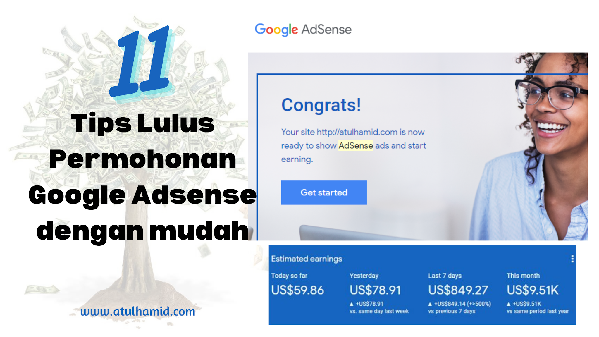 11 Tips Lulus Permohonan Google Adsense dengan mudah