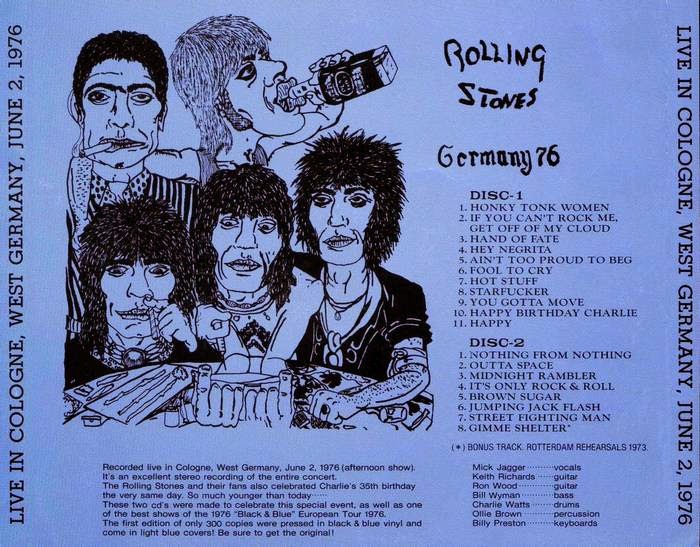 Rock Rare Records: The Rolling Stones - Live In Cologne (1976-06-02) FLAC