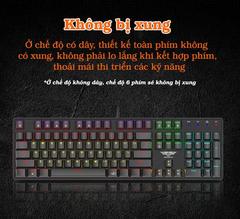 Bàn phím Newmen Gaming không dây GM335 17 ckeditor 3665402