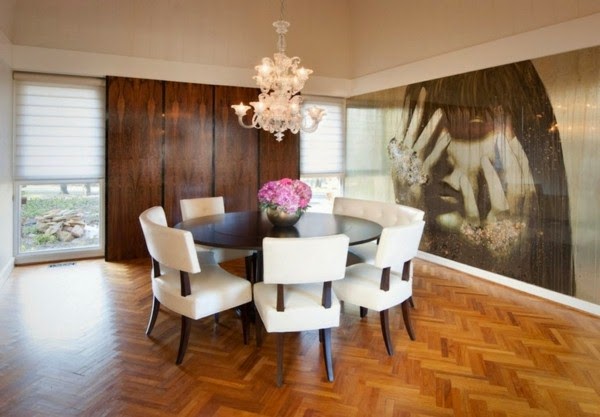 Beautiful examples of leather chairs for dining room!