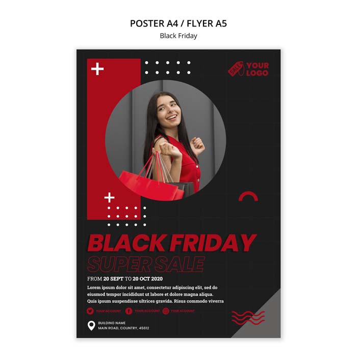 Black Friday Concept Poster Template Free Download Black Friday Concept Poster Template