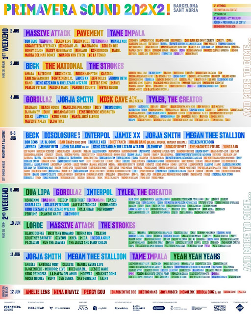 El Festival Primavera Sound 2022 anuncia cartel