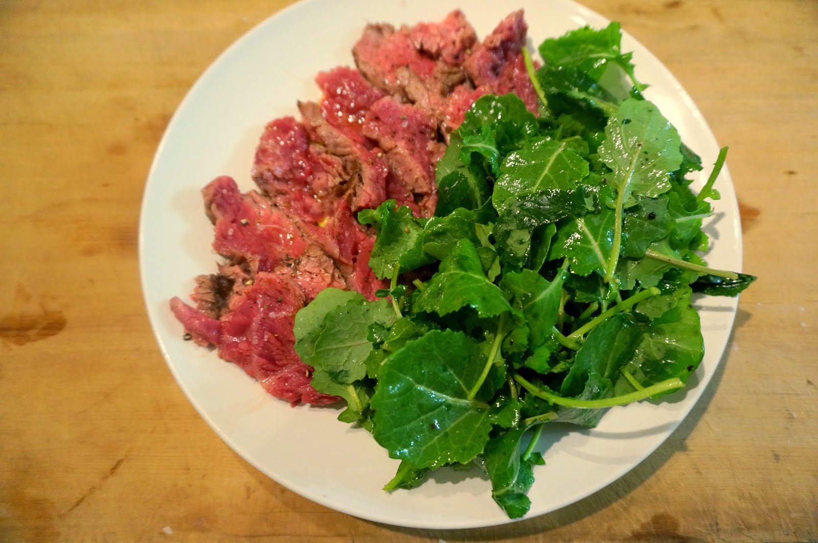 Seared Beef & Dressed Greens