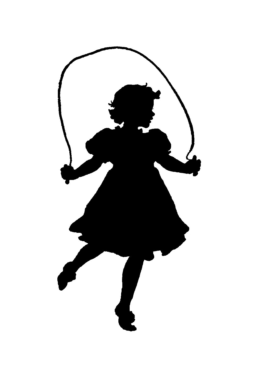 free little girl silhouette clip art - photo #14