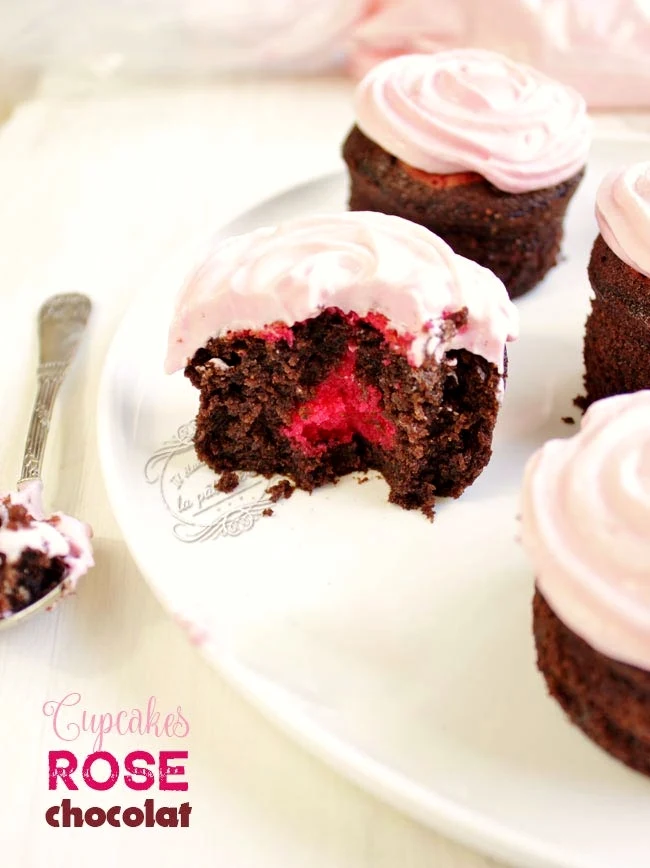 Cupcakes rose chocolat