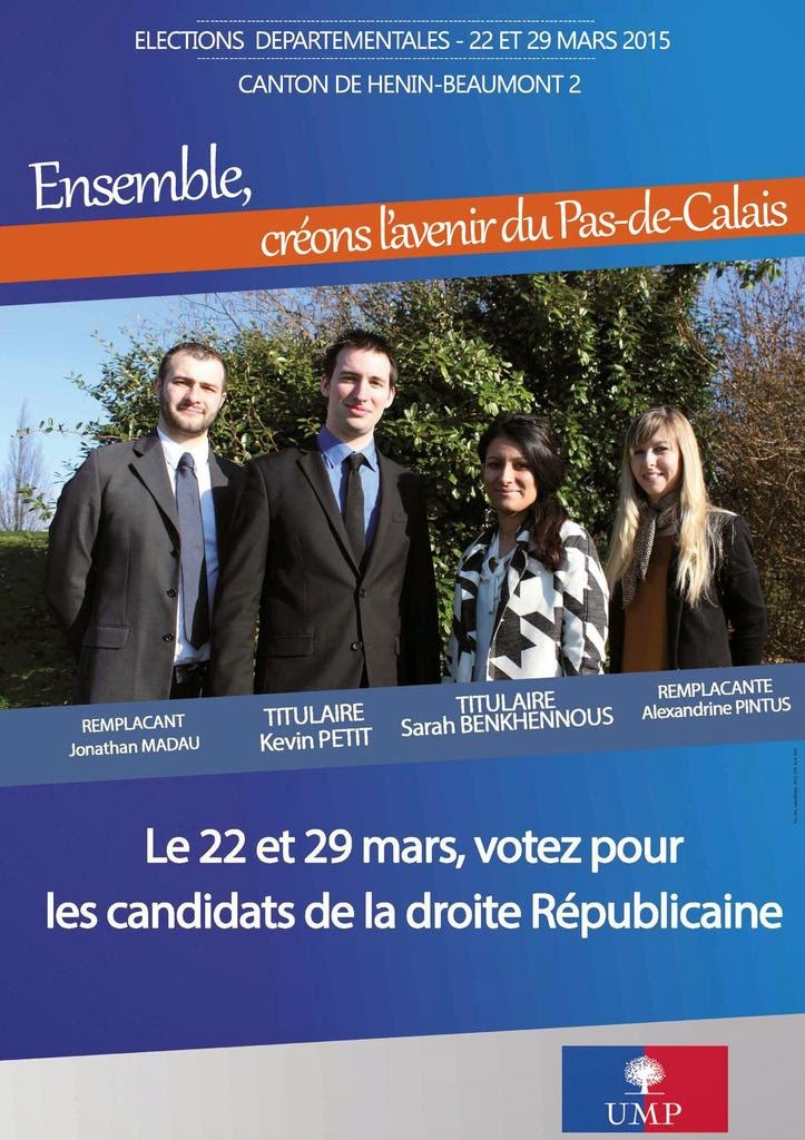 Tractothèque: Départementales 2015 - Pas-de-Calais - Hénin-Beaumont 2 - UMP