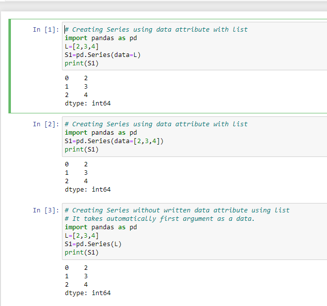 Programming with aarti: Series| How to Create Series | Creating Series