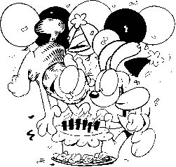 garfield birthday coloring pages - photo #6