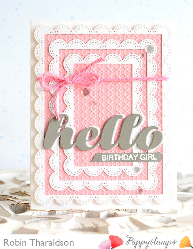 Poppystamps Luscious Script Hello  ̹ ˻