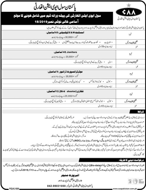 CAA New Jobs 2019 Pakistan Civil Aviation Authority Download Application Form