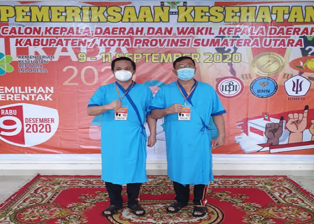 Pasangan Cakada Nias Barat, Eliyunus Waruwu dan Mareko Zebua Jalani Tes Kesehatan di RSUP HAM Medan