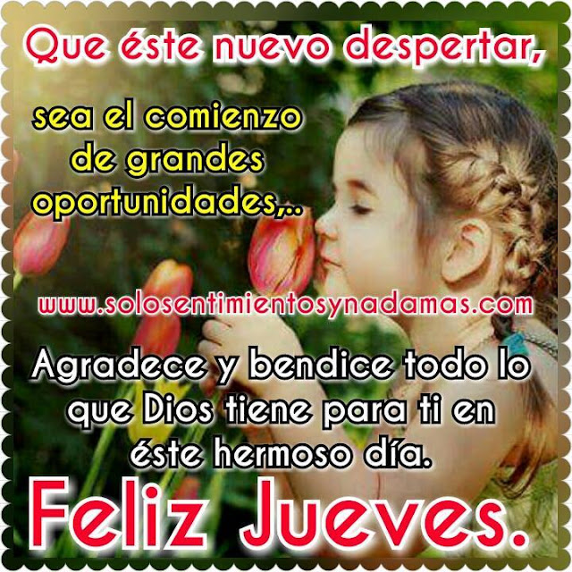 Feliz jueves.