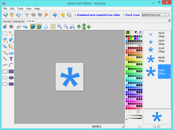 Junior Icon Editor 소프트웨어 무료 다운로드