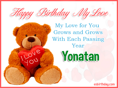 Yonatan Happy Birthday My Love Yonatan Happy Birthday My Love