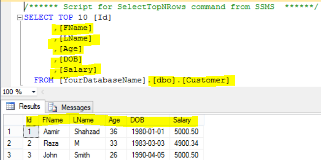 Welcome To TechBrothersIT: How to generate Select query with all the ...