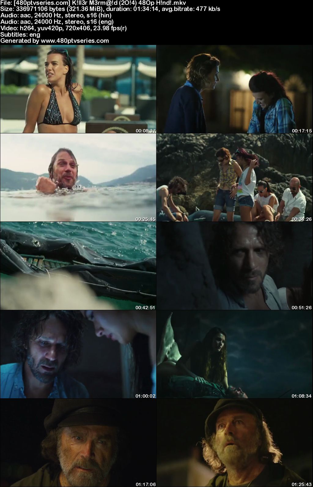 Killer Mermaid (2014) 300MB Full Hindi Dual Audio Movie Download 480p BRRip Free Watch Online Full Movie Download Worldfree4u 9xmovies