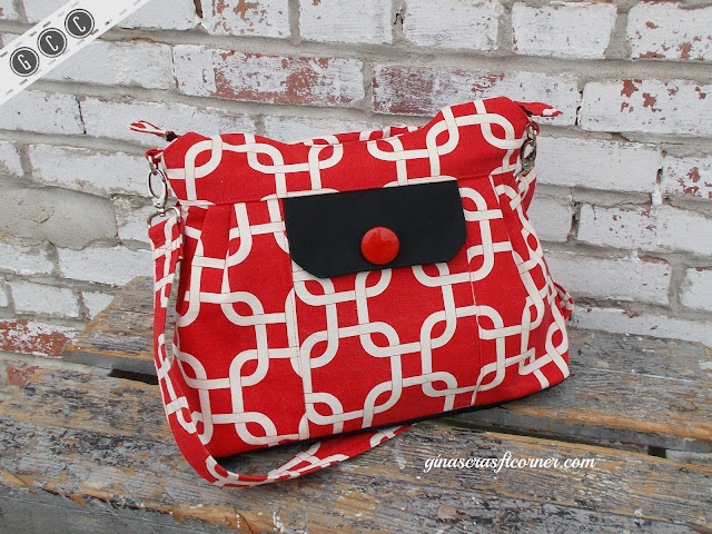 A Fun Red Concealed Carry Purse by GCC, ginascraftcorner.com