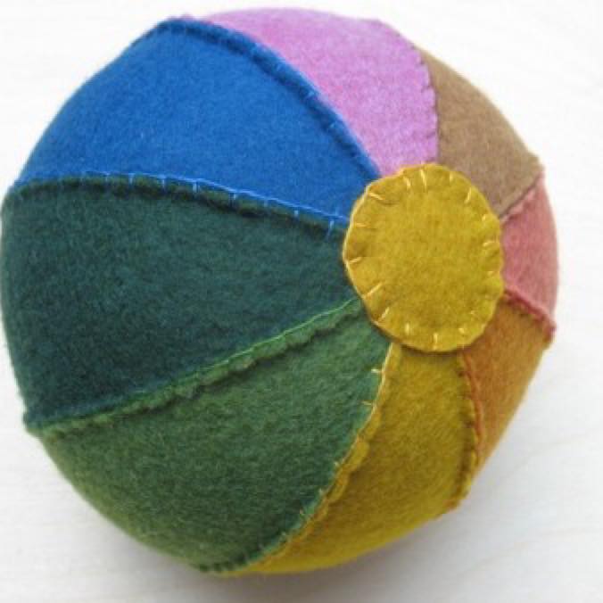 Wool Felt Balls, Red & White, set of 16 - Stitch by Stitch