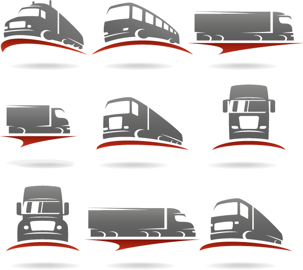 Logos de transporte camiones - Vector