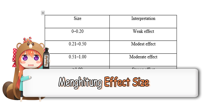 Cara Menghitung Effect Size Tutorimaru S Tutorial