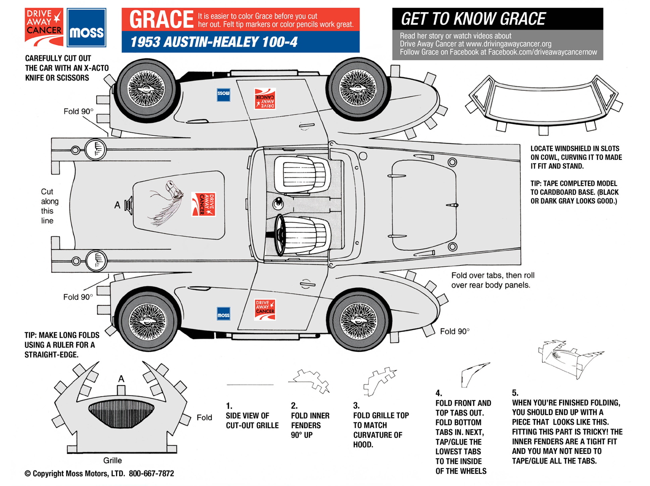 SP. Papel Modelismo PaperCraft 1963 AustinHealey 1004