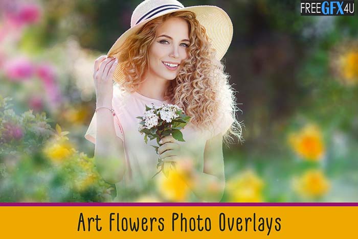 Art Flowers Photo Overlays