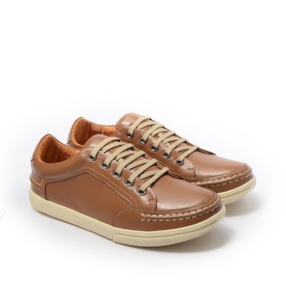 GIÀY SNEAKER NAM CỘT DÂY DA BÒ TRẺ TRUNG, GTT 8299