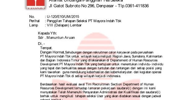 Penipuan Rekrut Calon Pegawai Ptmayora Indah Tbk