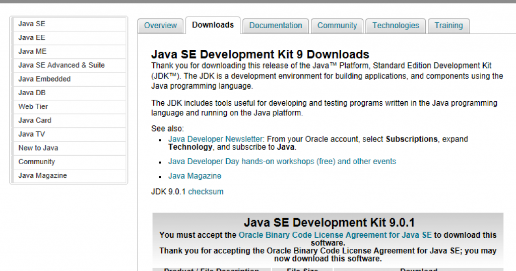 Java tm platform se binary download free